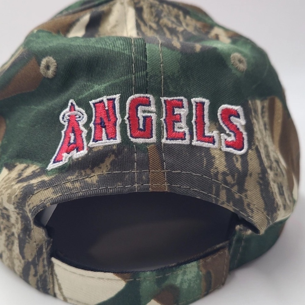 Mike Trout LA Angels 3D Plush Fish Camo Baseball Hat Red Adjustable Cap MLB 27 - Picture 6 of 7
